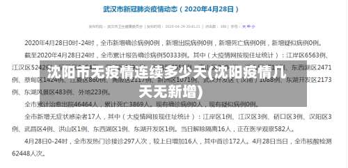 沈阳市无疫情连续多少天(沈阳疫情几天无新增)-第1张图片