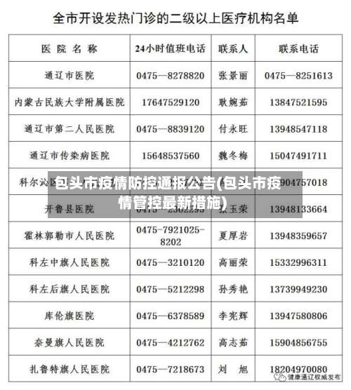 包头市疫情防控通报公告(包头市疫情管控最新措施)-第1张图片