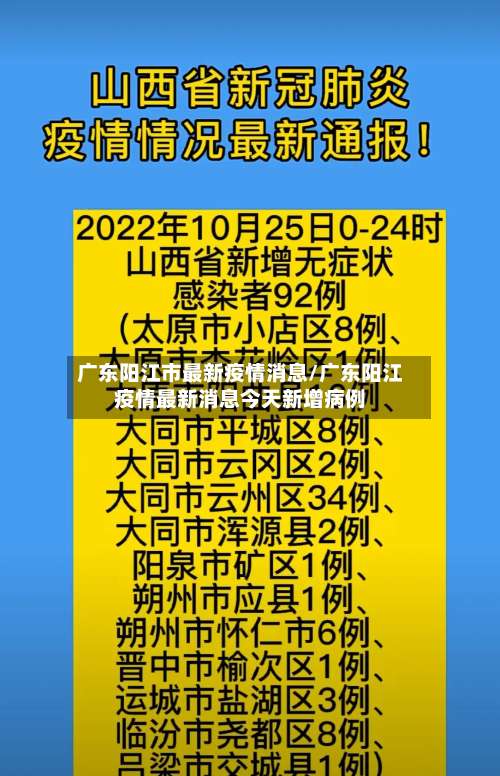 广东阳江市最新疫情消息/广东阳江疫情最新消息今天新增病例-第2张图片